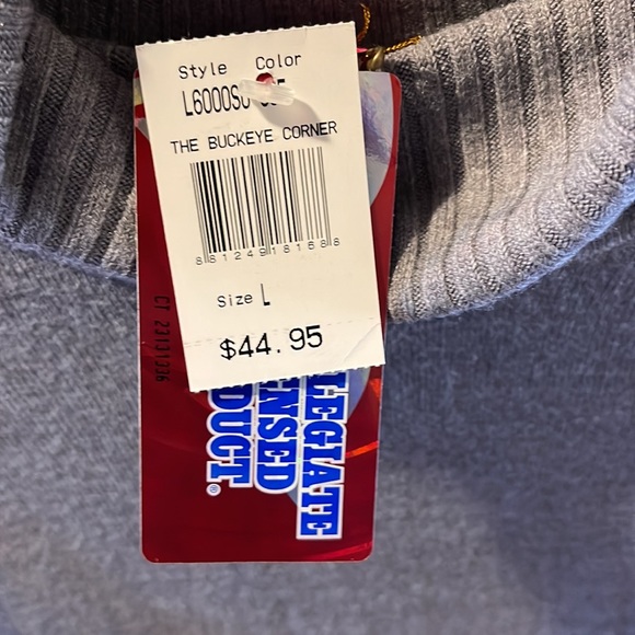 Lady Vesey gray large Ohio State embroidered turtleneck sweater - Picture 2 of 2